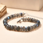 D'Joy AAA Labradorit Armband ca. 19 cm + 5 cm Extender, 925 Silber rhodiniert ca. 60,00 ct.
