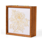 GOLDEN LOTTERY Aufbewahrungsbox mit Sandbild zum kreativen Gestalten, Set mit farbigem Sand, wasserbasiertem Kleber, Plastikbecher und Malwerkzeug 23 x 15,3 x 6 cm, Blumenmotiv