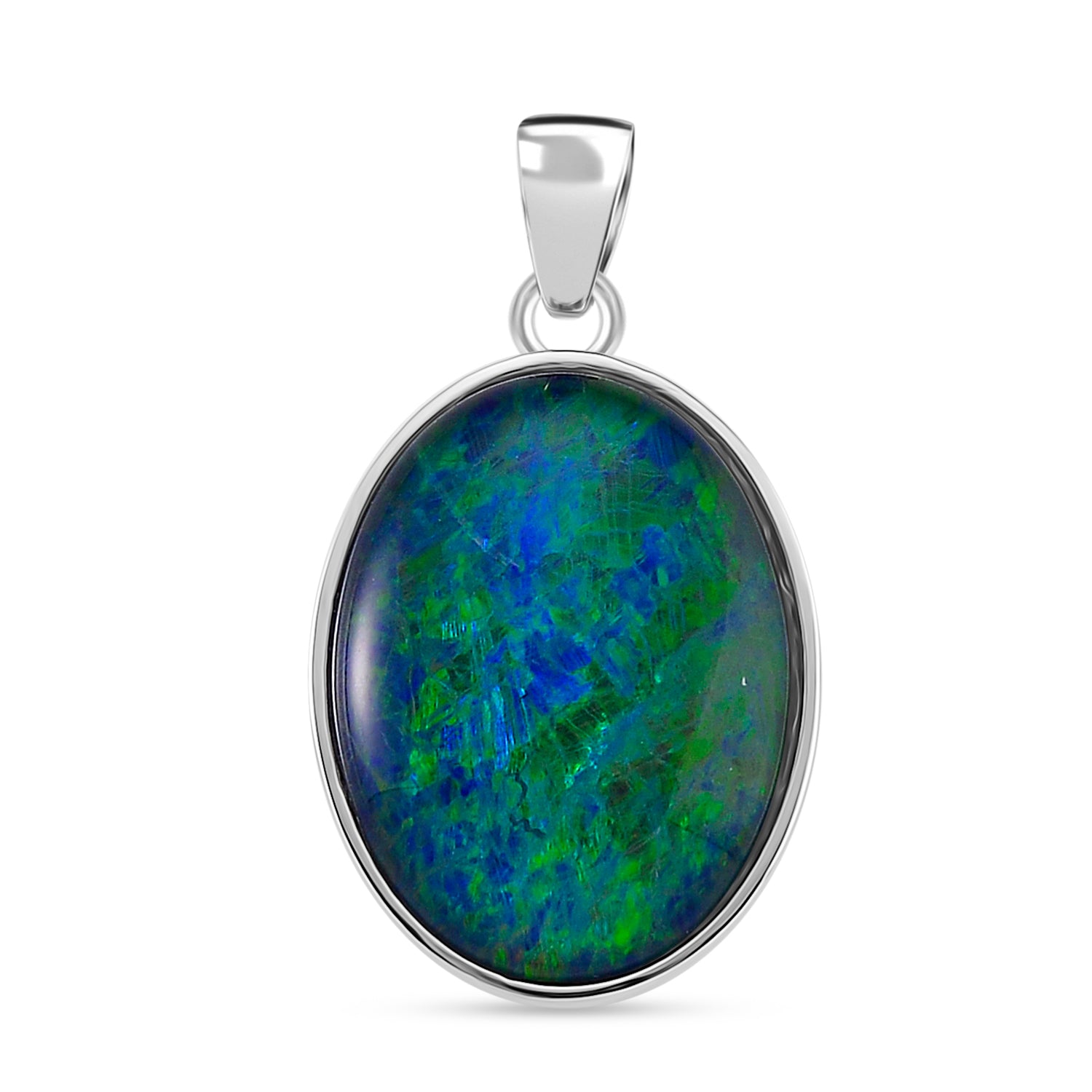 Rhapsody AAAA Boulder Opal Triplette Anhänger 950 Platin ca. 0.71 ct
