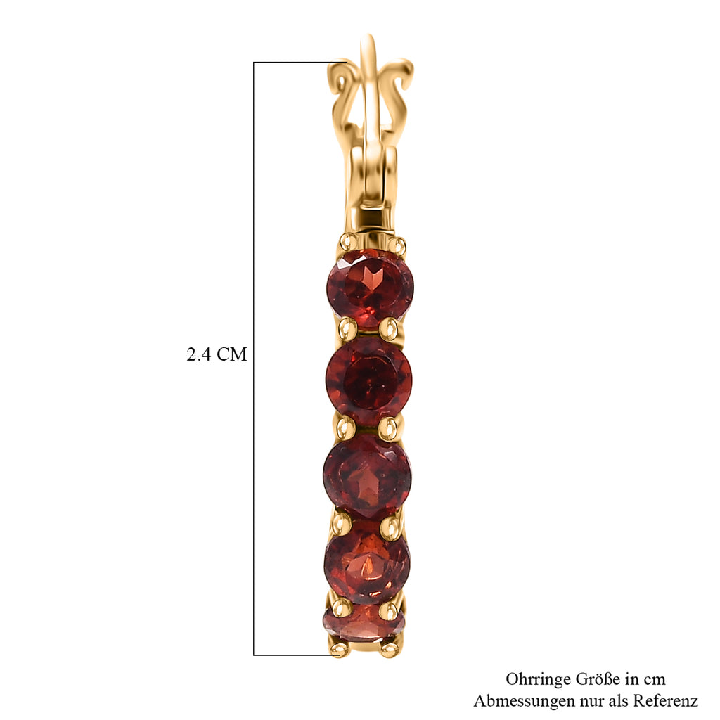 EVER TRUE AA Mosambik Granat Ohrringe Nickelfreies Messing ca. 2.78 ct