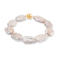 D'Joy weißes Keshi Perle 19cm Armband
