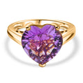 D'Joy AA Rose De France Amethyst Ring 925 Silber Gelbes Gold (Größe 18.00) ca. 5,41 ct