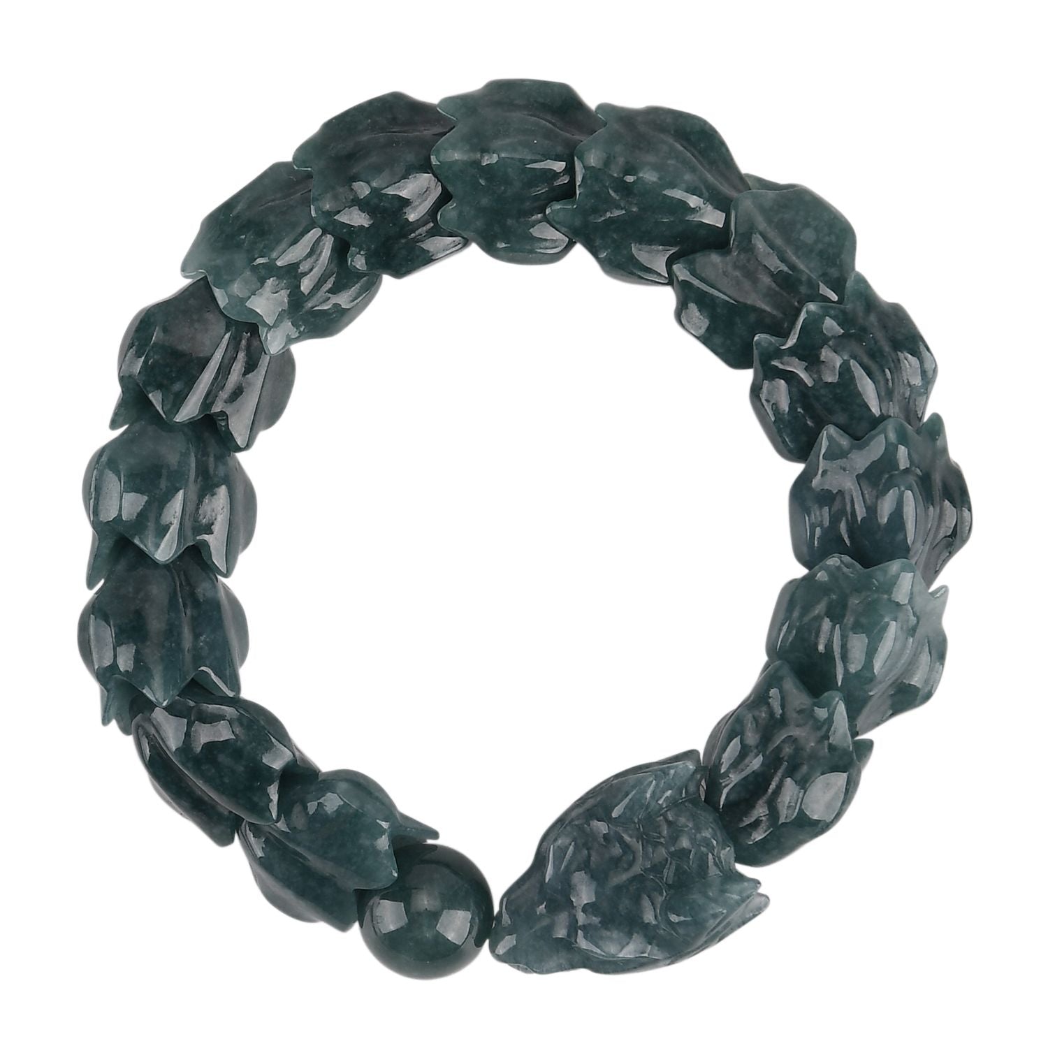 Natürlicher Olmek Jadeit Armband Flexibles (17-18.5 cm) ca. 300,00 ct.