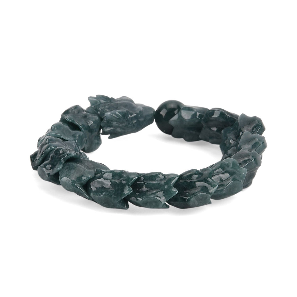 Natürlicher Olmek Jadeit Armband Flexibles (17-18.5 cm) ca. 300,00 ct.