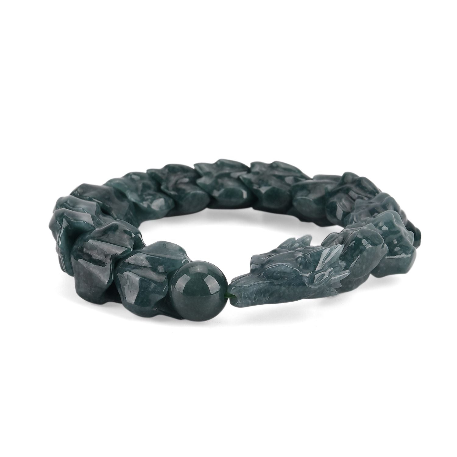 Natürlicher Olmek Jadeit Armband Flexibles (17-18.5 cm) ca. 300,00 ct.