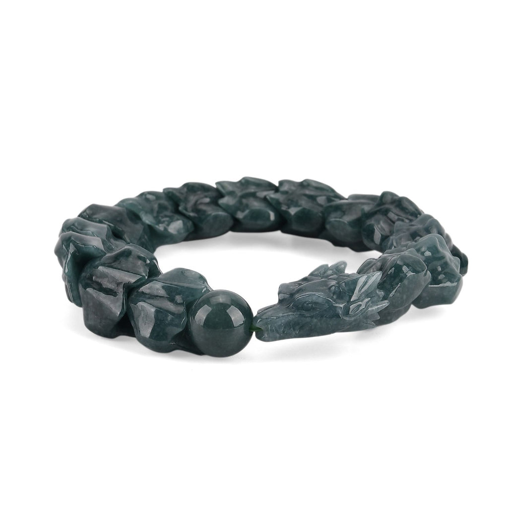 Natürlicher Olmek Jadeit Armband Flexibles (17-18.5 cm) ca. 300,00 ct.