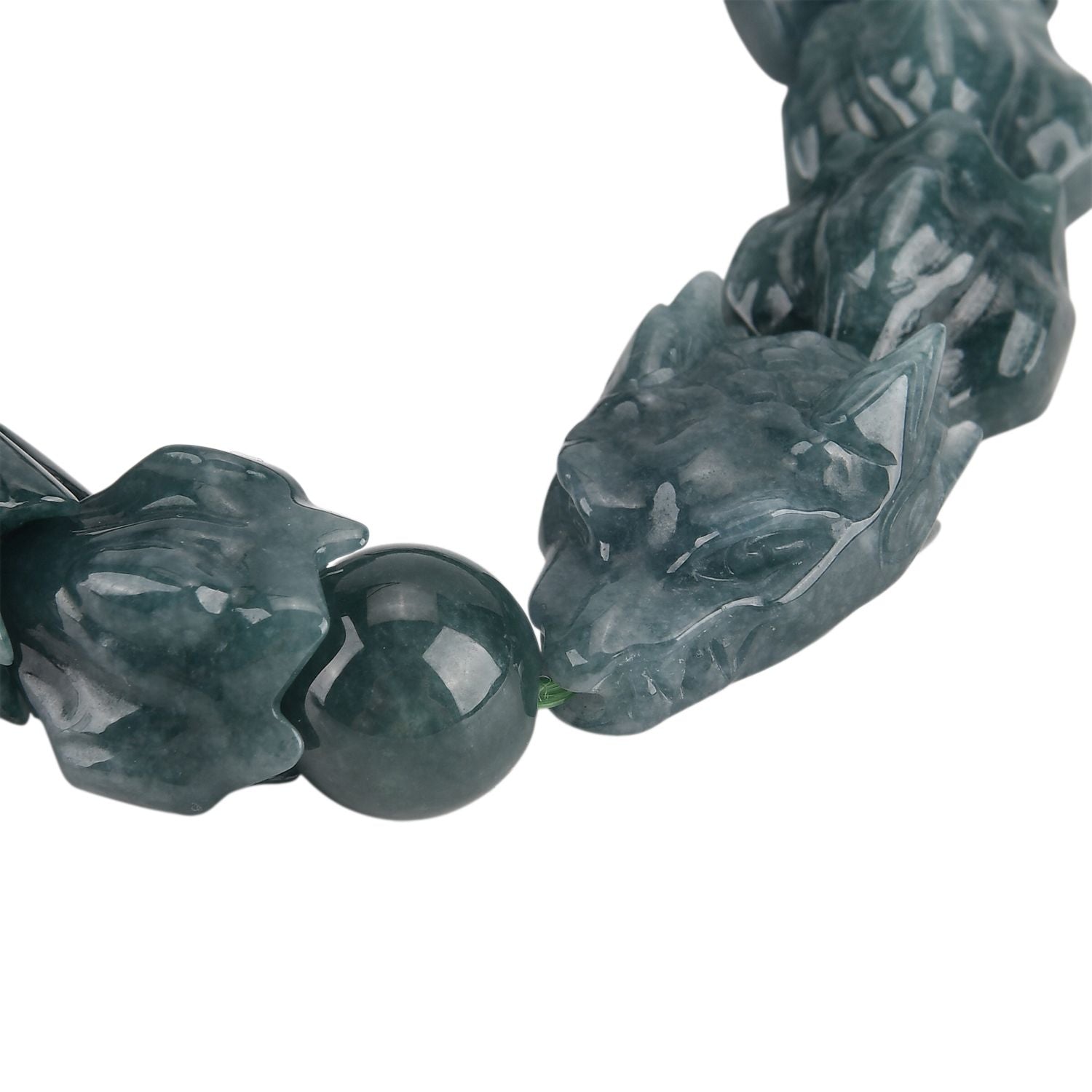 Natürlicher Olmek Jadeit Armband Flexibles (17-18.5 cm) ca. 300,00 ct.