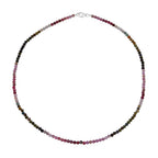 Mehrfarbig-Turmalin Halskette ca. 45 cm 925 Silber ca. 50,00 ct.