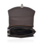 Kompakte Kunstprint Crossbody-Tasche mit floralem Design, 23 x 9 x 17 cm, Petrol