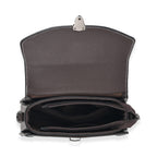 Kompakte Kunstprint Crossbody-Tasche mit floralem Design, 23 x 9 x 17 cm, Petrol