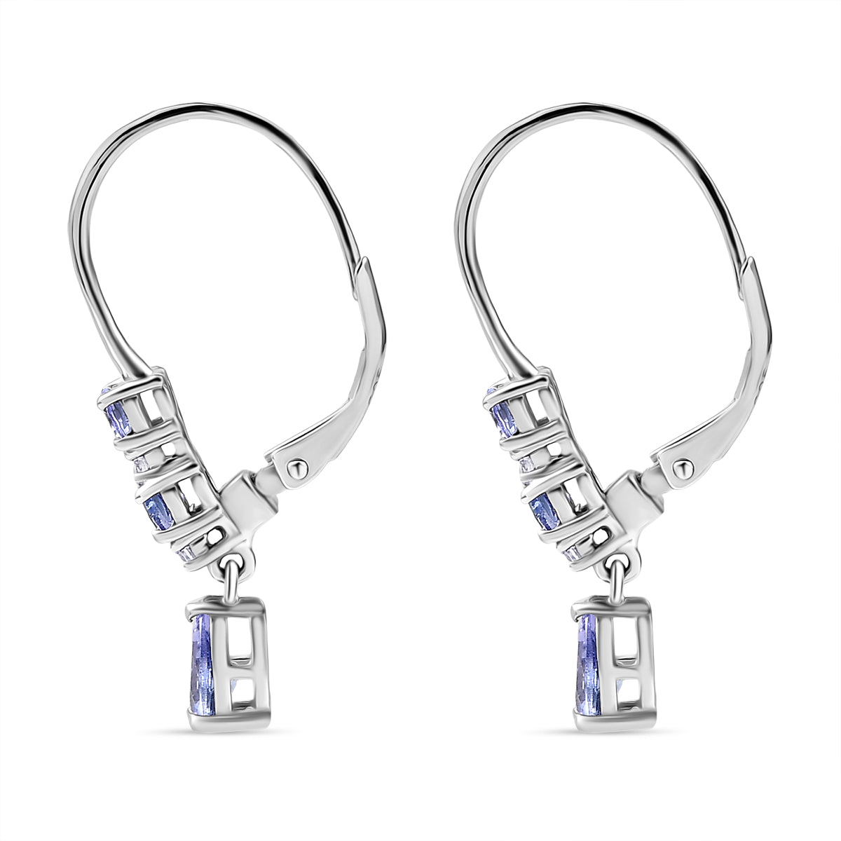 D'Joy Tansanit Ohrringe 925 Silber rhodiniert ca. 1,29 ct.