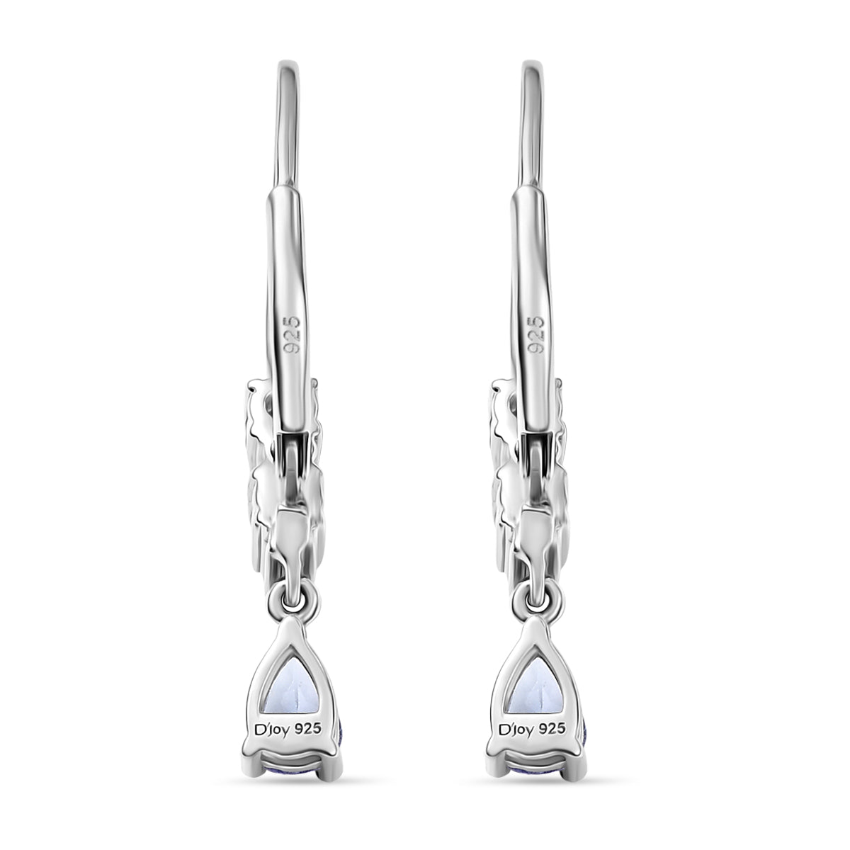 D'Joy Tansanit Ohrringe 925 Silber rhodiniert ca. 1,29 ct.