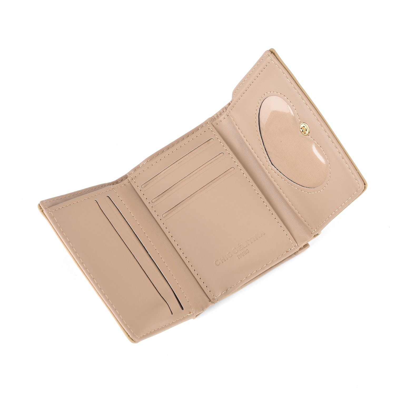 LA MAREY 2er Set Crossbody Tasche mit Geldbörse PU 22 x 23 x 9 cm Beige