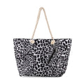2er Set Leopardenmuster Schultertasche, Größe 56 x 36 x 16 cm, Schwarz Weiß