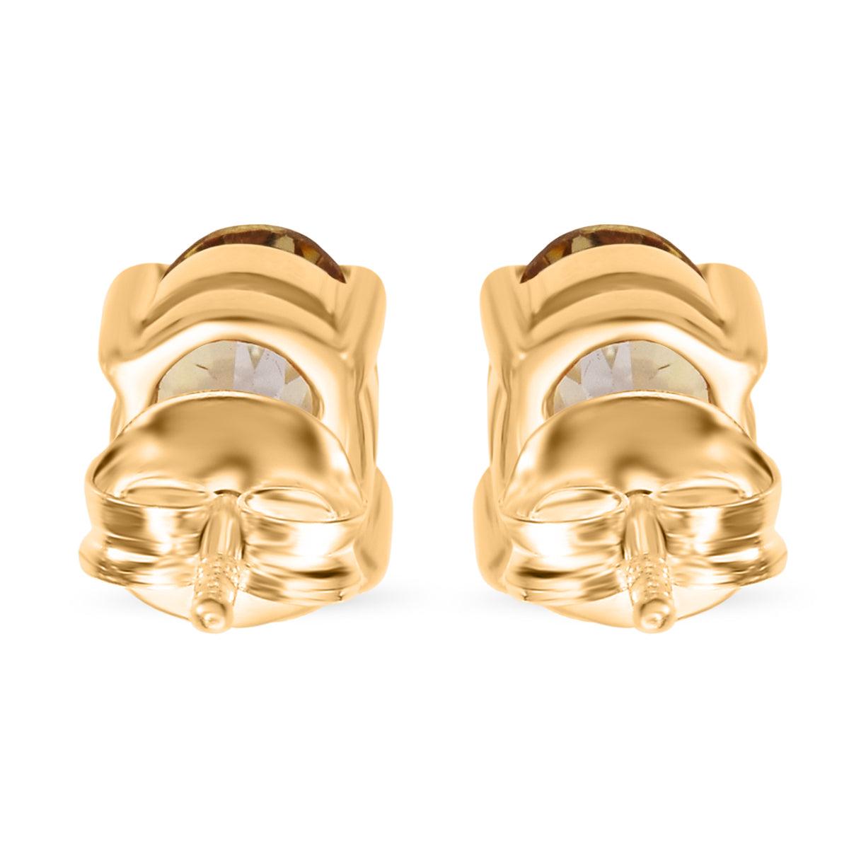 D'Joy Natürlicher goldener Tansanit Ohrringe 925 Silber vergoldet ca. 0.95 ct