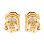 D'Joy Natürlicher goldener Tansanit Ohrringe 925 Silber vergoldet ca. 0.95 ct
