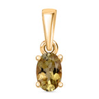 D'Joy Natürlicher goldener Tansanit Anhänger 925 Silber vergoldet ca. 0.48 ct
