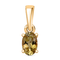 D'Joy Natürlicher goldener Tansanit Anhänger 925 Silber vergoldet ca. 0.48 ct