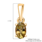 D'Joy Natürlicher goldener Tansanit Anhänger 925 Silber vergoldet ca. 0.48 ct