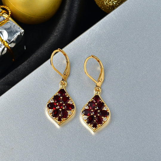 EVER TRUE Mosambik Granat Ohrringe Nickelfreies Messing ca. 3.66 ct