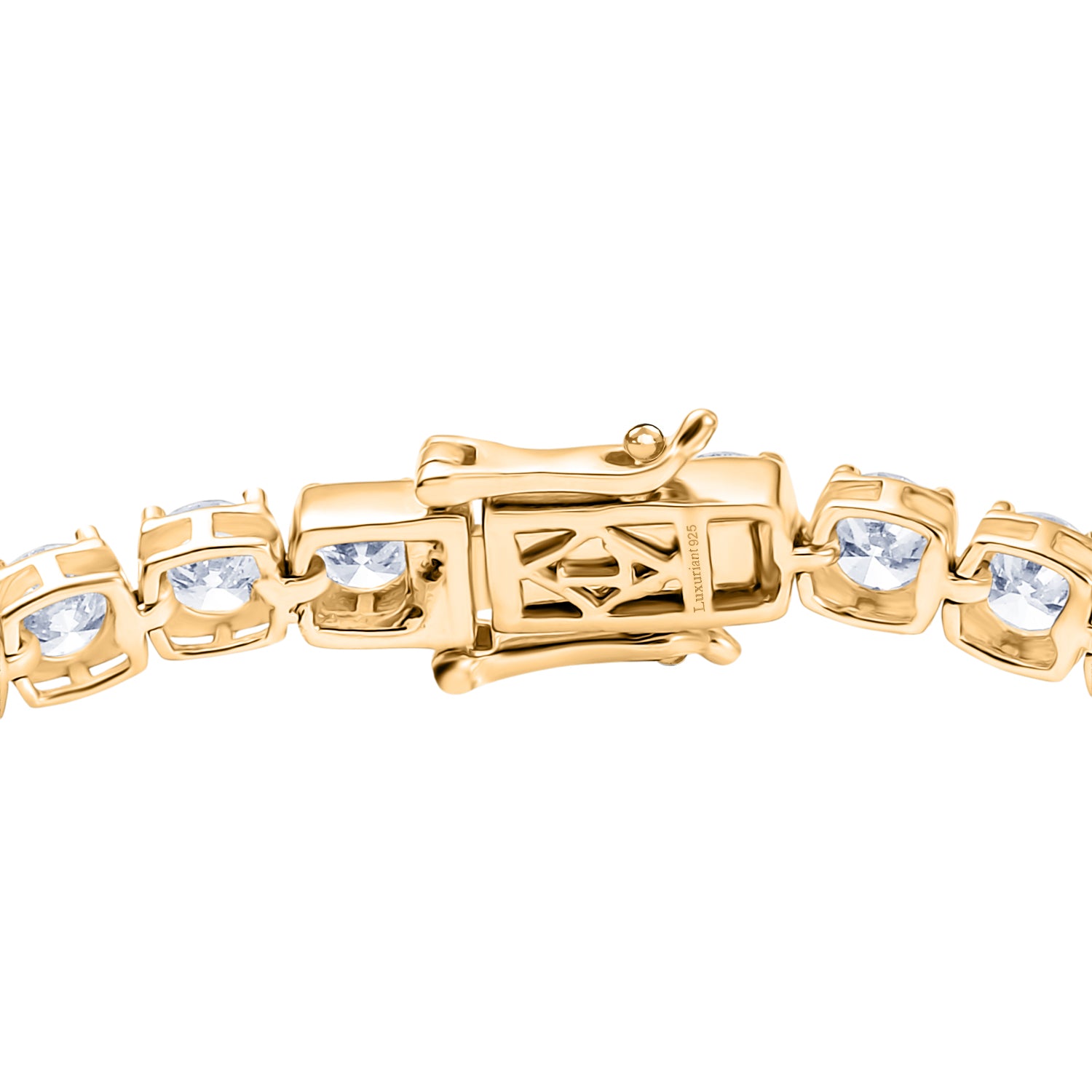 LUXURIANT DIAMOND - Lab Grown Diamant VS-EF SGL zertifiziert Armband ca. 19 cm 925 Silber Gelb Vergoldet ca. 10.00 ct