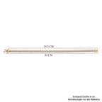 LUXURIANT DIAMOND - Lab Grown Diamant VS-EF SGL zertifiziert Armband ca. 19 cm 925 Silber Gelb Vergoldet ca. 10.00 ct