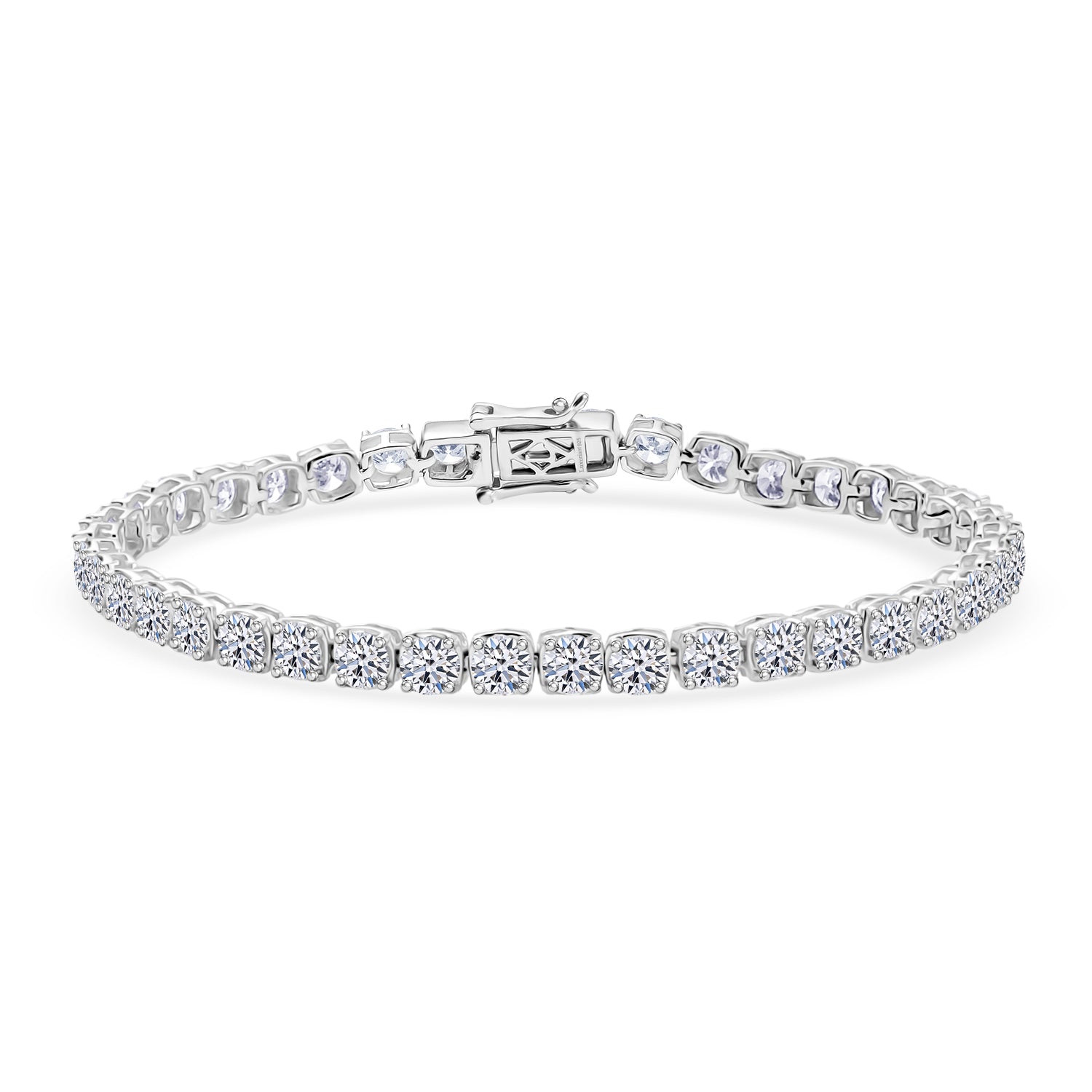 LUXURIANT DIAMOND - Lab Grown Diamant VS-EF SGL zertifiziert Armband ca. 19 cm 925 Silber rhodiniert ca. 10,00 ct.