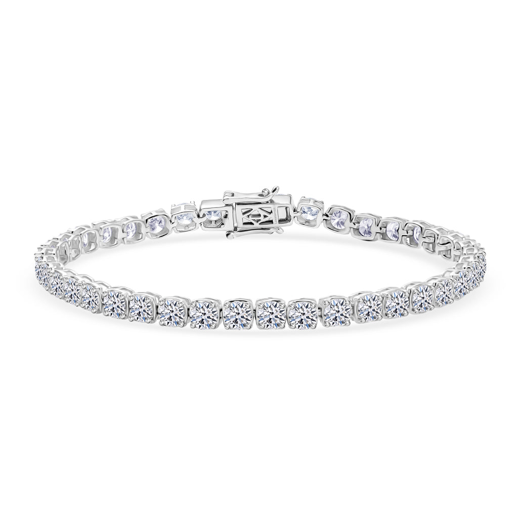 LUXURIANT DIAMOND - Lab Grown Diamant VS-EF SGL zertifiziert Armband ca. 19 cm 925 Silber rhodiniert ca. 10,00 ct.
