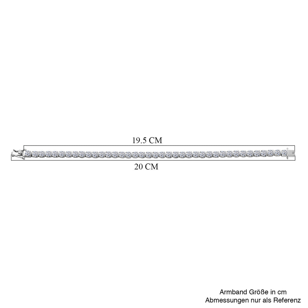 LUXURIANT DIAMOND - Lab Grown Diamant VS-EF SGL zertifiziert Armband ca. 19 cm 925 Silber rhodiniert ca. 10,00 ct.