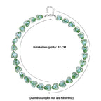 Grünes Murano-Stil Glas Halskette ca. 52 cm 316L Edelstahl