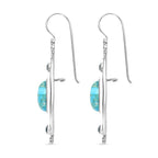 Sajen Silber - Türkis, Paraiba Quarz Ohrringe 925 Silber rhodiniert ca. 11.95 ct