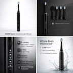 USB charging frequency sonic electric toothbrush - white Size: 24.5*2.5cm                              Weight: 116g                                    Material: ABS                                             3.7V 14500 lithium battery 500MA  2.5W Maximu