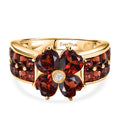 EVER TRUE Mosambik Granat Ring Nickelfreies Messing (Größe 21.00) ca. 4,44 ct