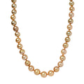 AAAA Goldene Südsee Perle (7-12 mm) Halskette ca. 45 cm 750 Gelb Gold