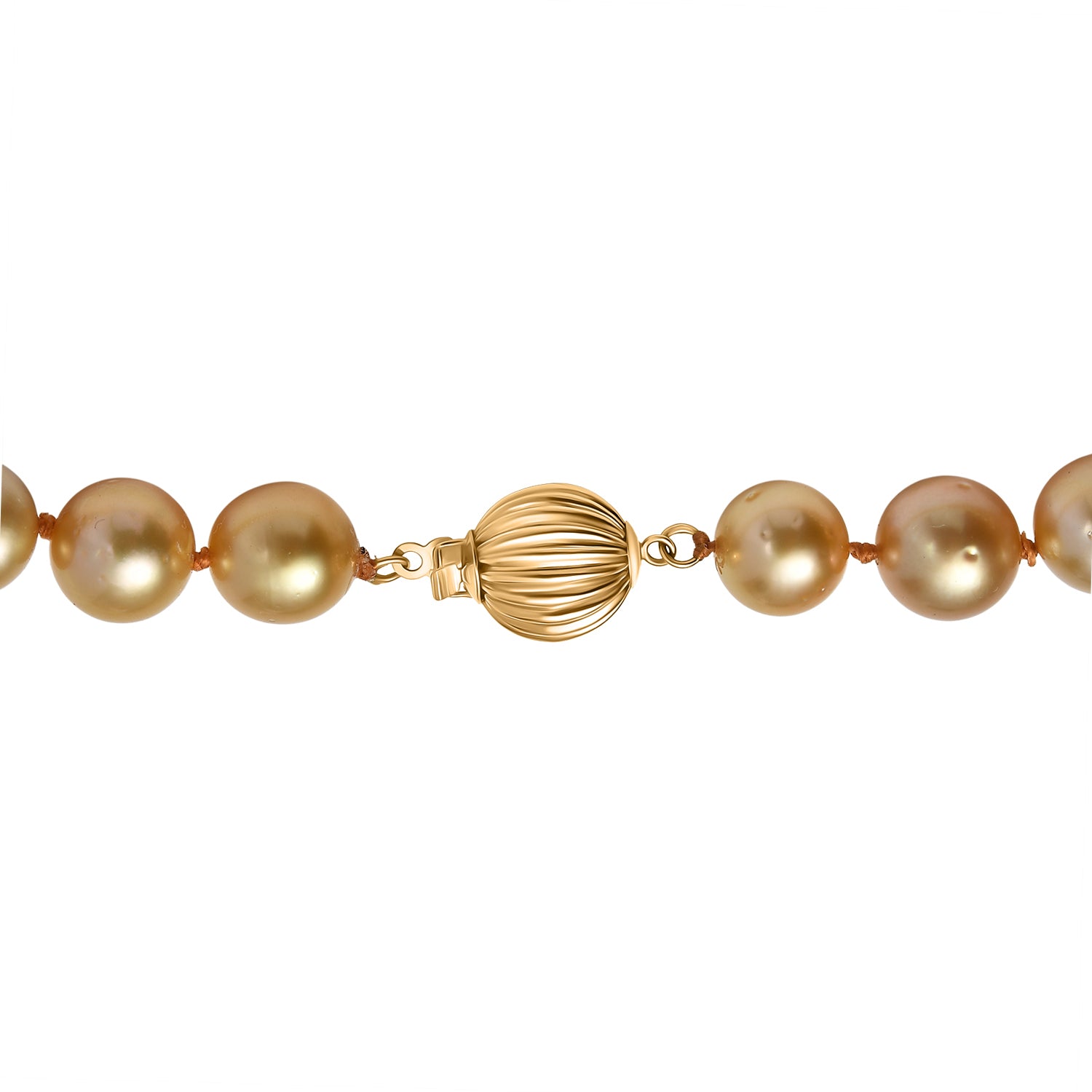 AAAA Goldene Südsee Perle (7-12 mm) Halskette ca. 45 cm 750 Gelb Gold