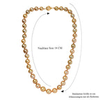 AAAA Goldene Südsee Perle (7-12 mm) Halskette ca. 45 cm 750 Gelb Gold