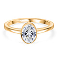 LUXURIANT DIAMOND - Lab Grown Diamant SI-GH Ring 925 Silber 750 Gelbgold Vermeil (Größe 19.00) ca. 1.00 ct
