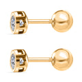 LUXURIANT DIAMOND - Lab Grown Diamant SI-GH Ohrringe 925 Silber 750 Gelbgold vermeil ca. 0.33 ct