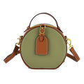 Echtleder Crossbody Tasche klassisches Design 11 x 8 x 16 cm oliv tan