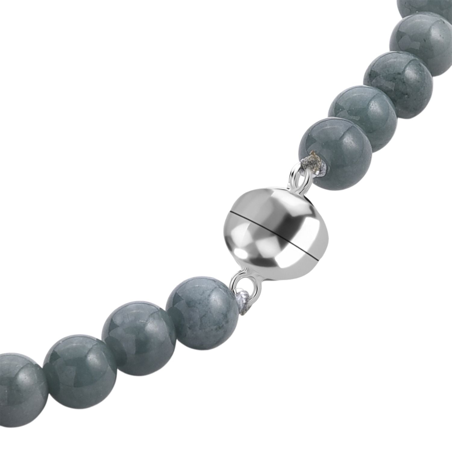EXTREM SELTEN Natürlicher Olmek Jadeit Halskette ca. 50 cm 925 Silber rhodiniert ca. 170.00 ct