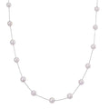 D'Joy AAA Weiße Edison Perle (9-10 mm) Halskette ca. 50 cm 925 Silber rhodiniert