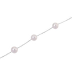 D'Joy AAA Weiße Edison Perle (9-10 mm) Halskette ca. 50 cm 925 Silber rhodiniert