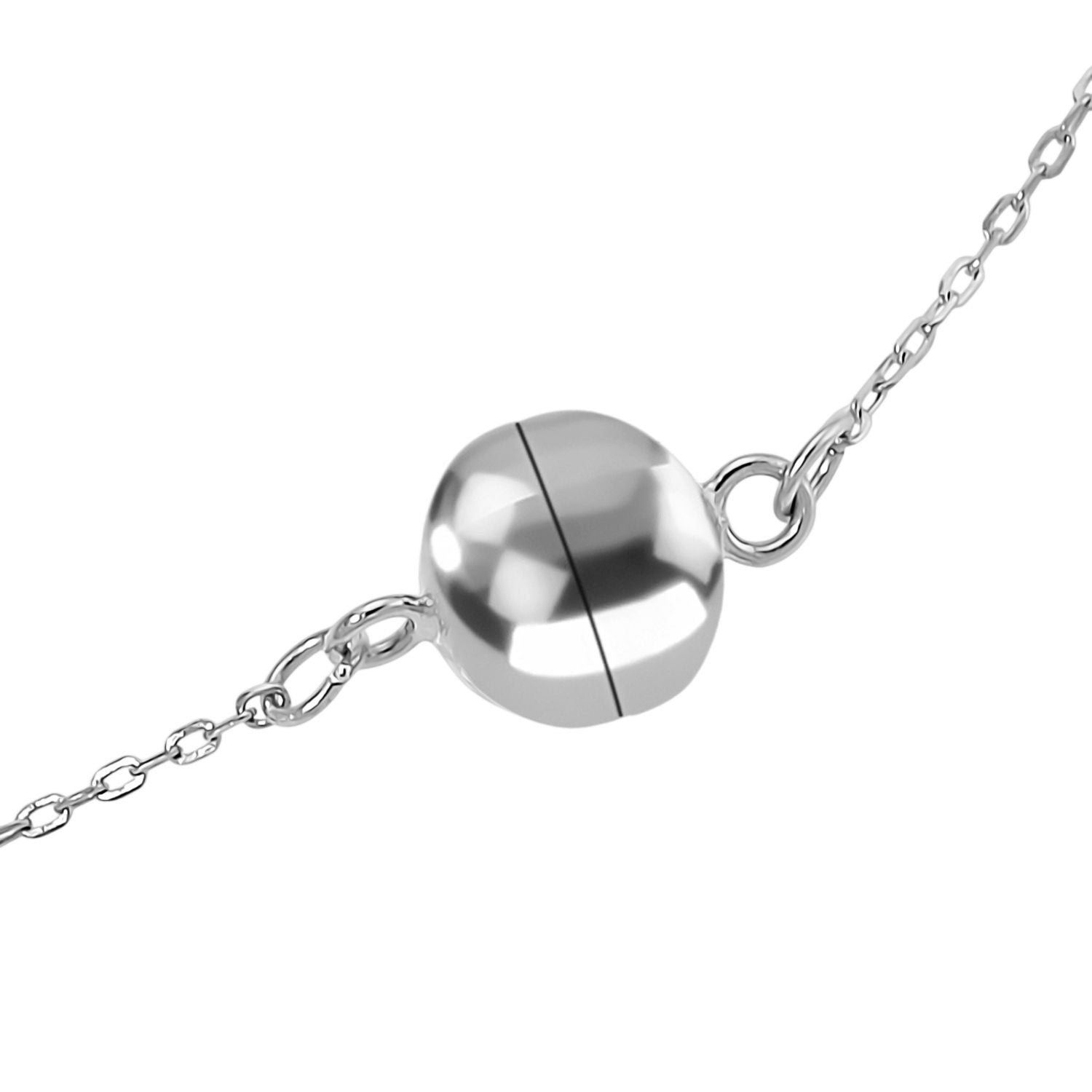 D'Joy AAA Weiße Edison Perle (9-10 mm) Halskette ca. 50 cm 925 Silber rhodiniert