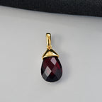 D'Joy AA Mosambik Granat Anhänger 925 Silber Gelbes Gold ca. 5.00 ct