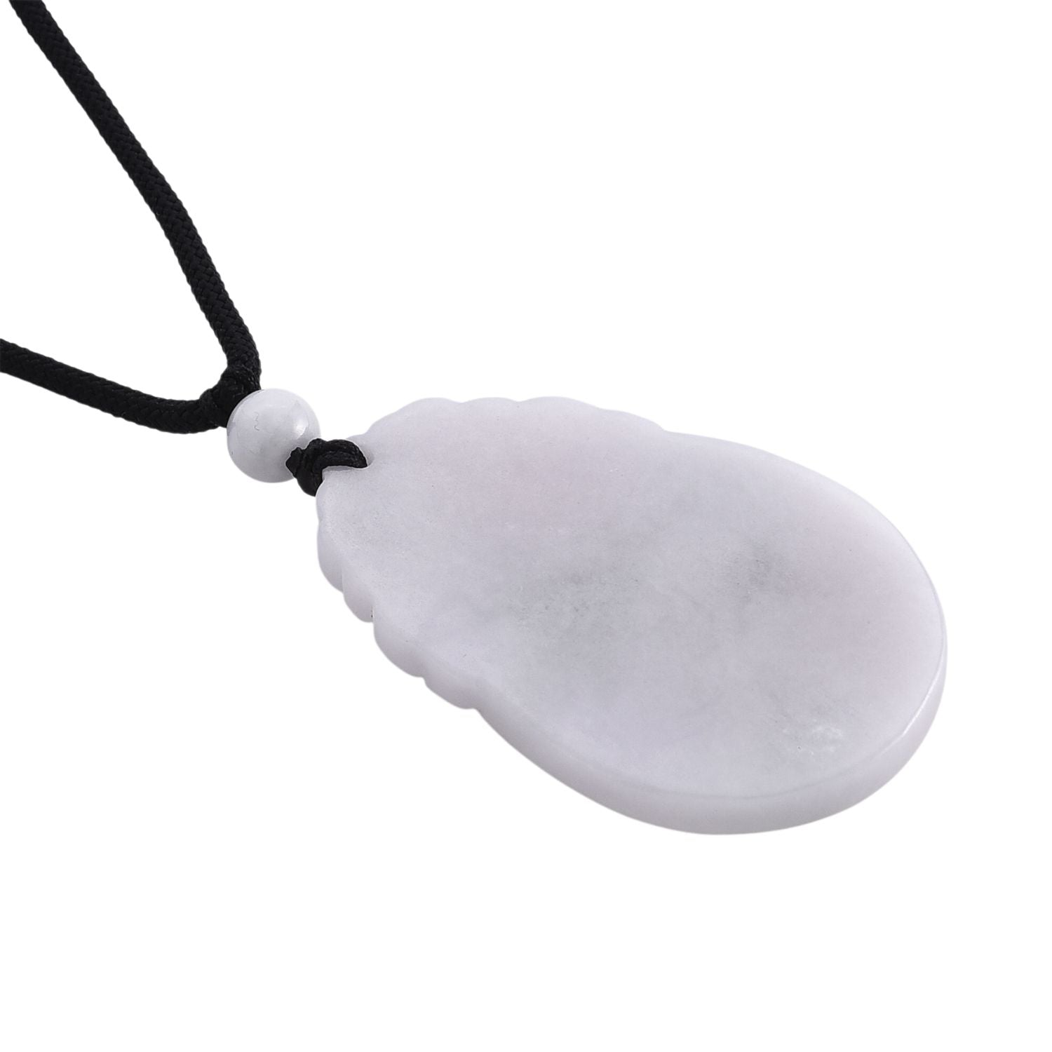 Weiße Jade Halskette Flexibles (ca. 70 cm) 999 Gelb Gold ca. 85,00 ct.