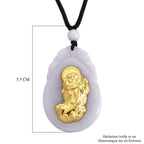 Weiße Jade Halskette Flexibles (ca. 70 cm) 999 Gelb Gold ca. 85,00 ct.