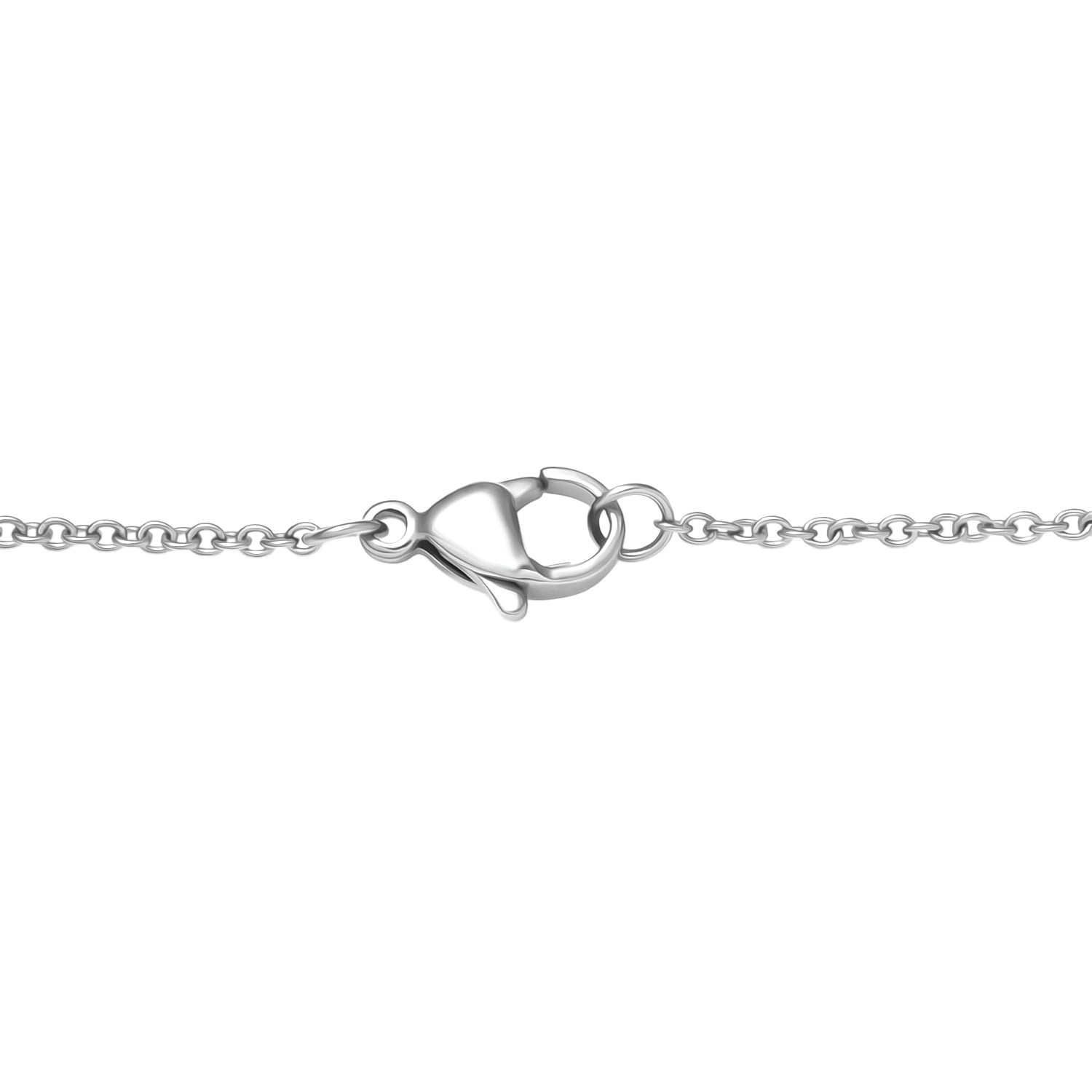 EVER TRUE Mosambik Granat Halskette ca. 50 cm Edelstahl Zweifarbige Beschichtung ca. 1,76 ct.