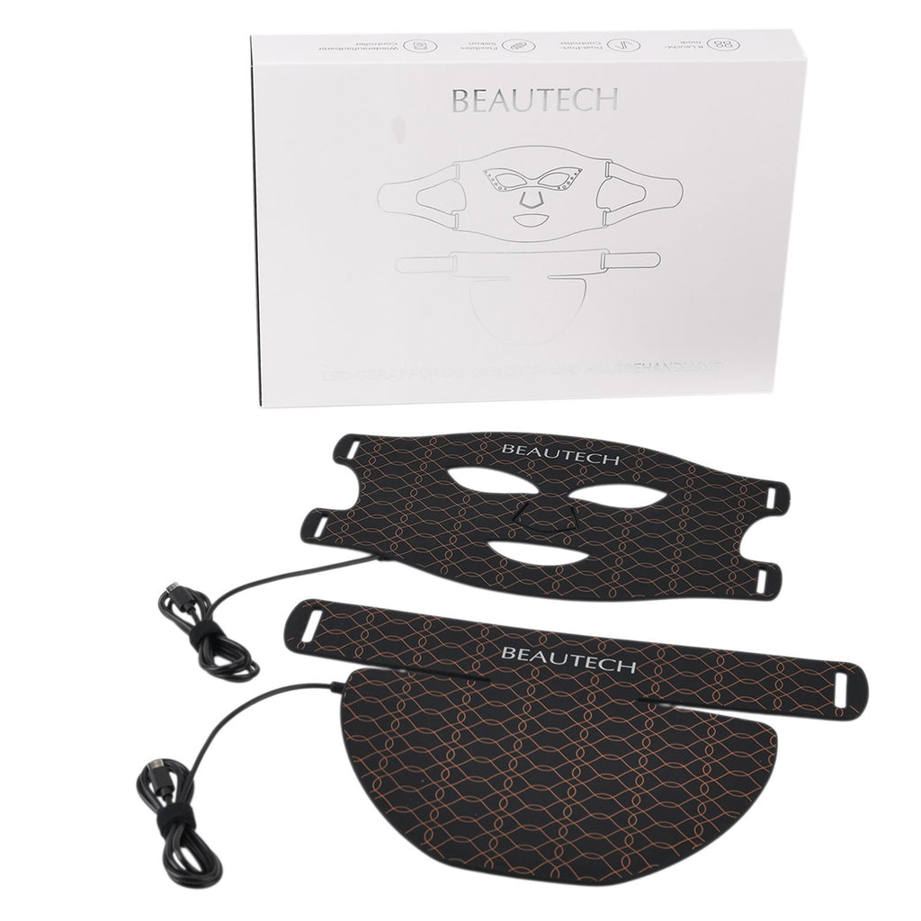 BEAUTECH Gesichts und Dekolleté maske, LED Lichttherapie, Schwarz