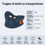 LIVMORE EMS-Nackenmassagegerät mit Fernbedienung, 6 Intensitätsstufen, 1500 mAh Akku, Dunkelblau