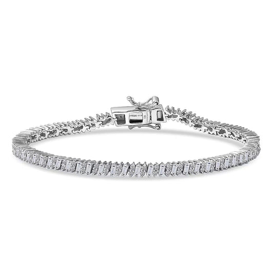 LUXURIANT DIAMOND - Lab Grown Diamant SI-GH Armband ca. 20 cm 925 Silber rhodiniert ca. 3,52 ct.